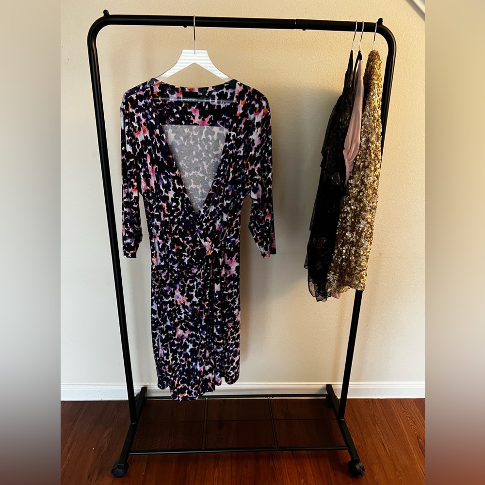 Watercolor Wrap Dress